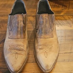 Men's Tan Leather Code West  Western Boots